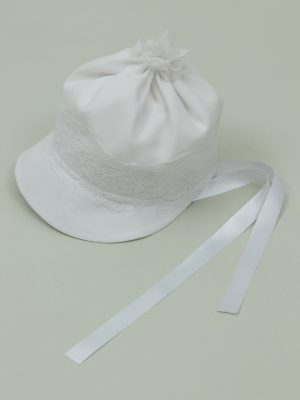 Καπέλο μπονέ λευκό