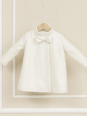 AWG.104 COAT VELVET WITH BOW